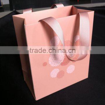 Amazing luxury ribbon handle pink gift paper bag