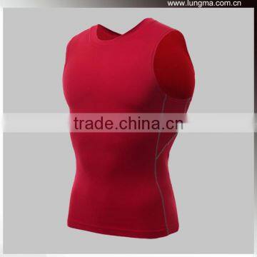 4 Needle 6 Thread Stitching Dri Fit Quick Dry Short Sleeve Rash Guard Vest Tank Tops photo-4