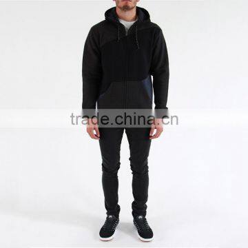 China Factory Black Hoodies 100% Cotton Pullover Hoodie for Man photo-3