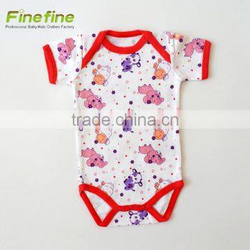 Latest Plain Organic Feather Baby Romper Blank Baby Clothes