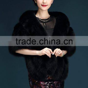 Girl Women's Faux Fur Collar Shawl Grey Color Soft Imitated Fox Fur Scarves Sexy Lady's Winter Fashion Large Shawl Fpc-468 photo-5