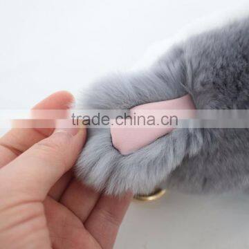 Myfur Popular Penguin Pattern Real Rabbit Fur Made Bag Accessory Pendant photo-6