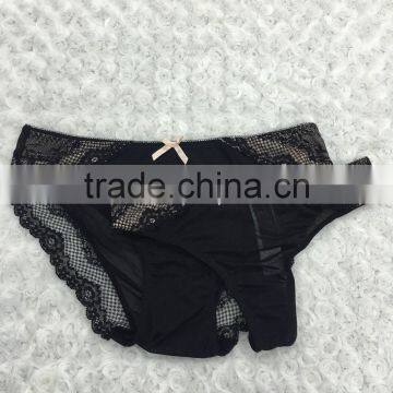 Stylsih Fancy Adult Woman Hot Lace on Mesh Panty G-string Two Set OEM Shantou Underwear Quality Free Sample photo-2