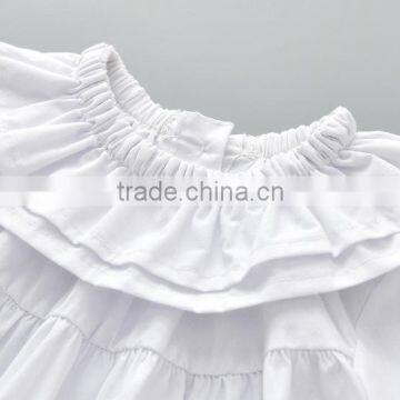 Wholesale Turn-down Collar Kids Shirt Girl Blouse Blank photo-5