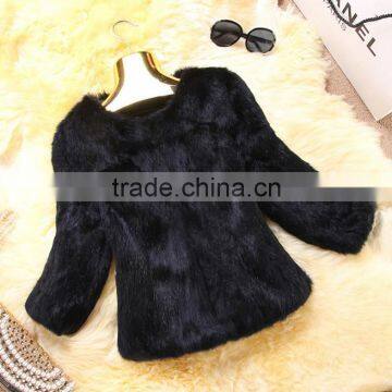 True female rabbit fur coat