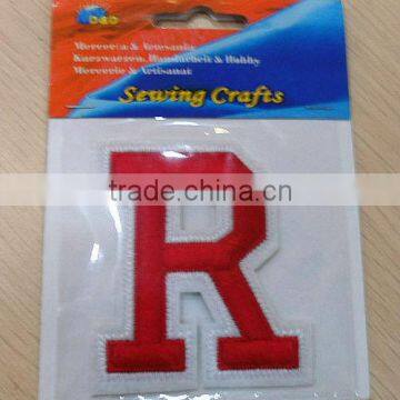 D&D embroidery iron on patches R design Letters patch(18500-L)