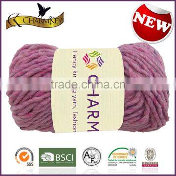 Charmkey fancy roving knitting yarn acrylic polyester blended yarn melange yarn for scarf