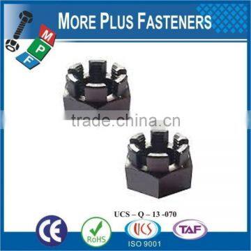 Made in Taiwan Brass Plated Stainless Steel Black Phosphate Half Castle Nut photo-6