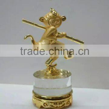 Beautiful Gold Plated MONKEY TROPHY FOR BUSINESS GIFT photo-6