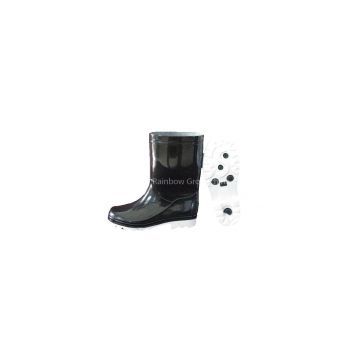 gumboots or working boots ( black ) , rubber boots