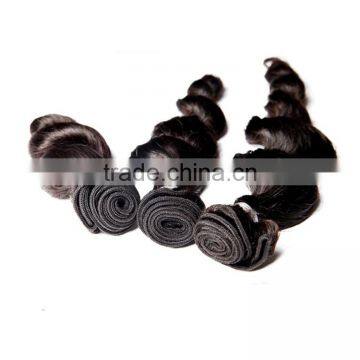 Factory Supply 100% Human Hair Extension 8inch Indian Temple Hair Wholesale Loose Wave 7a Virgin Hair Weaving photo-3