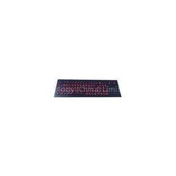 IP65 dynamic industrial black metal backlight pc keyboard with touchpad, numeric keypad
