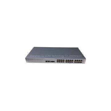 Web Management Ethernet fiber Switch GL-2026SFGW 24FE port 2 Fiber port