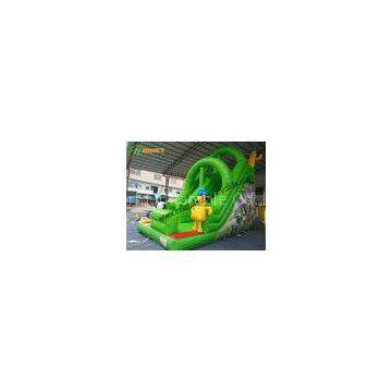 0.55mm PVC Tarpaulin Green Sheep and Dog Commercial Inflatable Slide for Entertainment