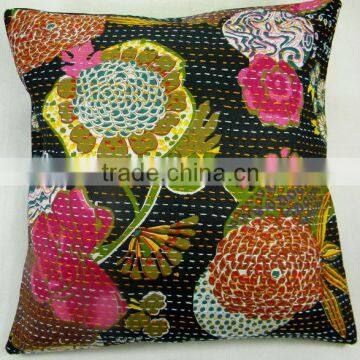 Images for flower print kantha cushion cover