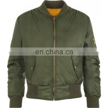 Custom Men Plain Bomber Jacket Full Zip