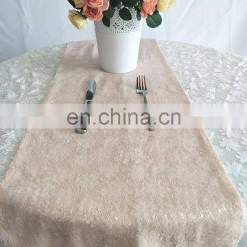 Graceful Sequin Coral Table Runner photo-3
