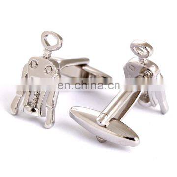 Vivid Silver Plating Wine Bottle Opener Cufflinks for Mens photo-3