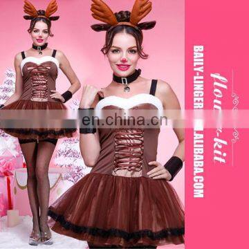 Wholesale Women Hot Sexy Reindeer Cosplay Costume For Christmas