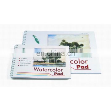 190gsm 24 sheets wire bound colored cover A4 Watercolour pad