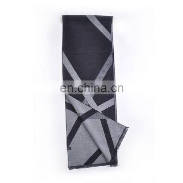 TOROS Black Grey China Factory Custom-Made Long Viscose Scarf