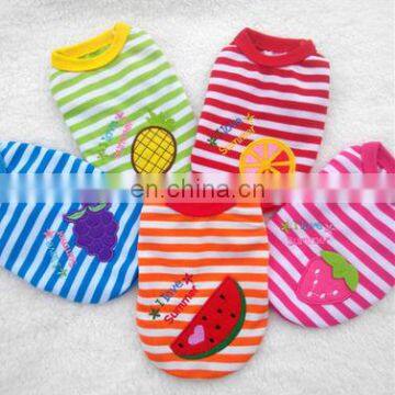 Colorful Stripes Pet Dog Clothes Puppy Fruit Vest T-shirt Summer Dog Clothes Pet Cat Dog Vest