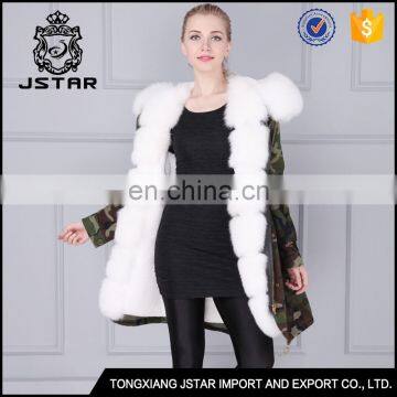 Brand design JSTAR chinchilla fur coats wholesale real fur hooded winter coat