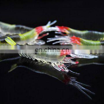 Colored silicone Shrimp lures