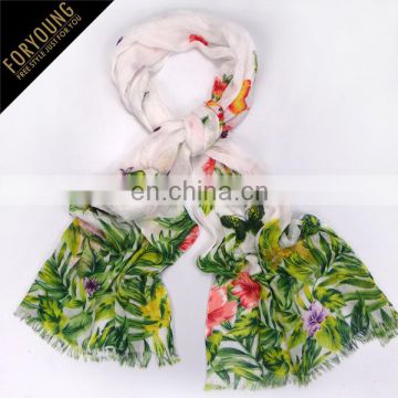 flower printing scarf