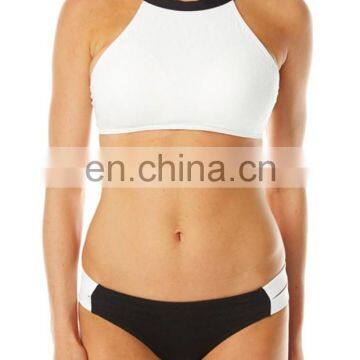 top sale black & white 2 pcs sport swimwear summer bikini mature bikini