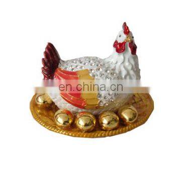 hen with egg for new year gifts metal trinket box