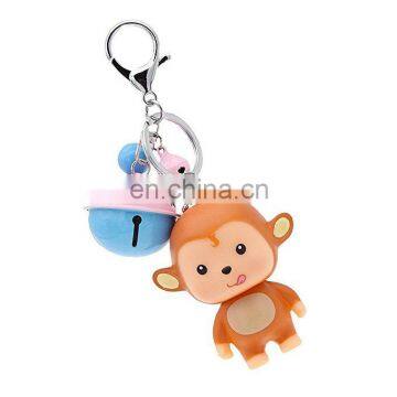 Cute Monkey with metal bell keychain