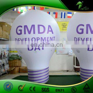 Event Display Inflatable LED Light Up Bouncing Ball Custom Inflatable Light Bulb Shape Glow Balloon