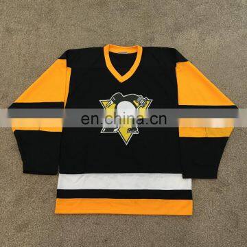 American Gold Pittsburgh Penguins Hockey Jersey For Play