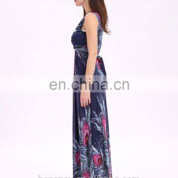 One Piece Indonesia Style Plus Size Sleeveless Full Sexy Beach Dress for Woman photo-4