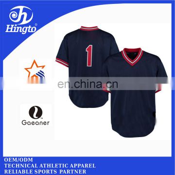 Wholesale men cheap baseball gym V-neck sport t-shirt