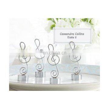 "Love Songs" Silver-Finish Music Note Place Card/Photo Holder