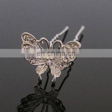 Cheap Wholesale Antique Silver Butterfly Hair Clips Bobby Pins Fancy Hair Pins