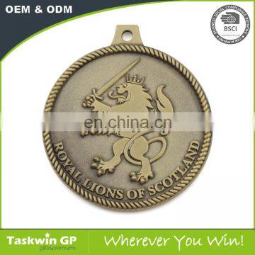 customized zinc alloy anti-brass plating award medal