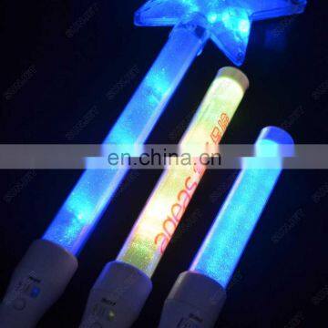 custom logo glow in dark magic LED flashing stick