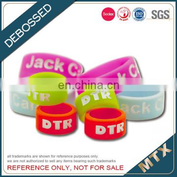 Color filled silicone wristband bracelet