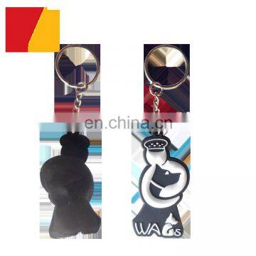 Custom 3D/2D design soft PVC keychain/keyring