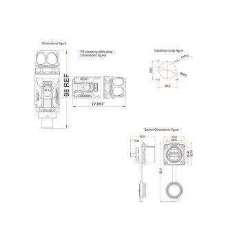 IP67 Waterproof Fireproof Circular USB Connector With USB Port Data Connector for Data Transmission Equipment photo-2