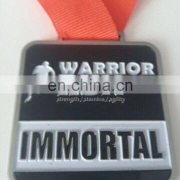 Zinc cast medal antique silver plated custom running medal Customized design as the souvenir of the sport meets