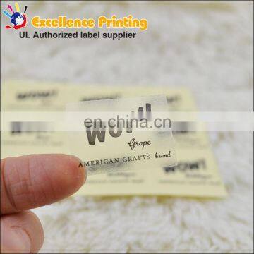 Custom rectangular 3m translucent sticker