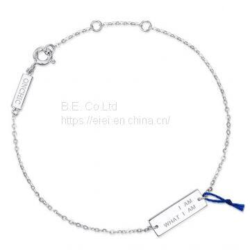 Fashion Jewelry Simple Design 925 Silver Sterling Bracelet Jewelry