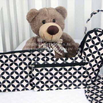 Polyester waterproof fabric diaper bag with tote handle from China