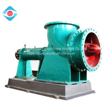 Chemical axial flow pump set for transfering medium containing solid particles