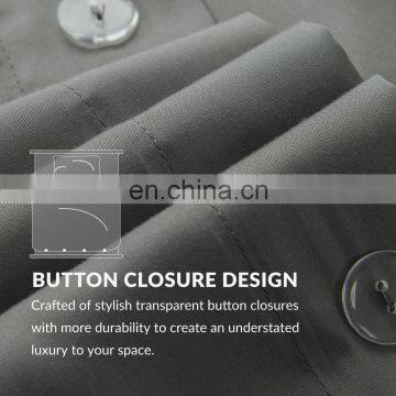 Eco-friendly Queen 400TC Water Resistant Bamboo Duvet Cover Set With Transparent Button photo-5