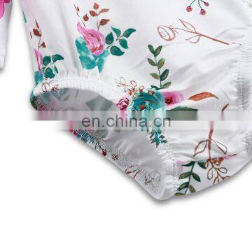 2019 Easter Day Long Sleeved Girls Flower Bunny Romper Bodysuits photo-3